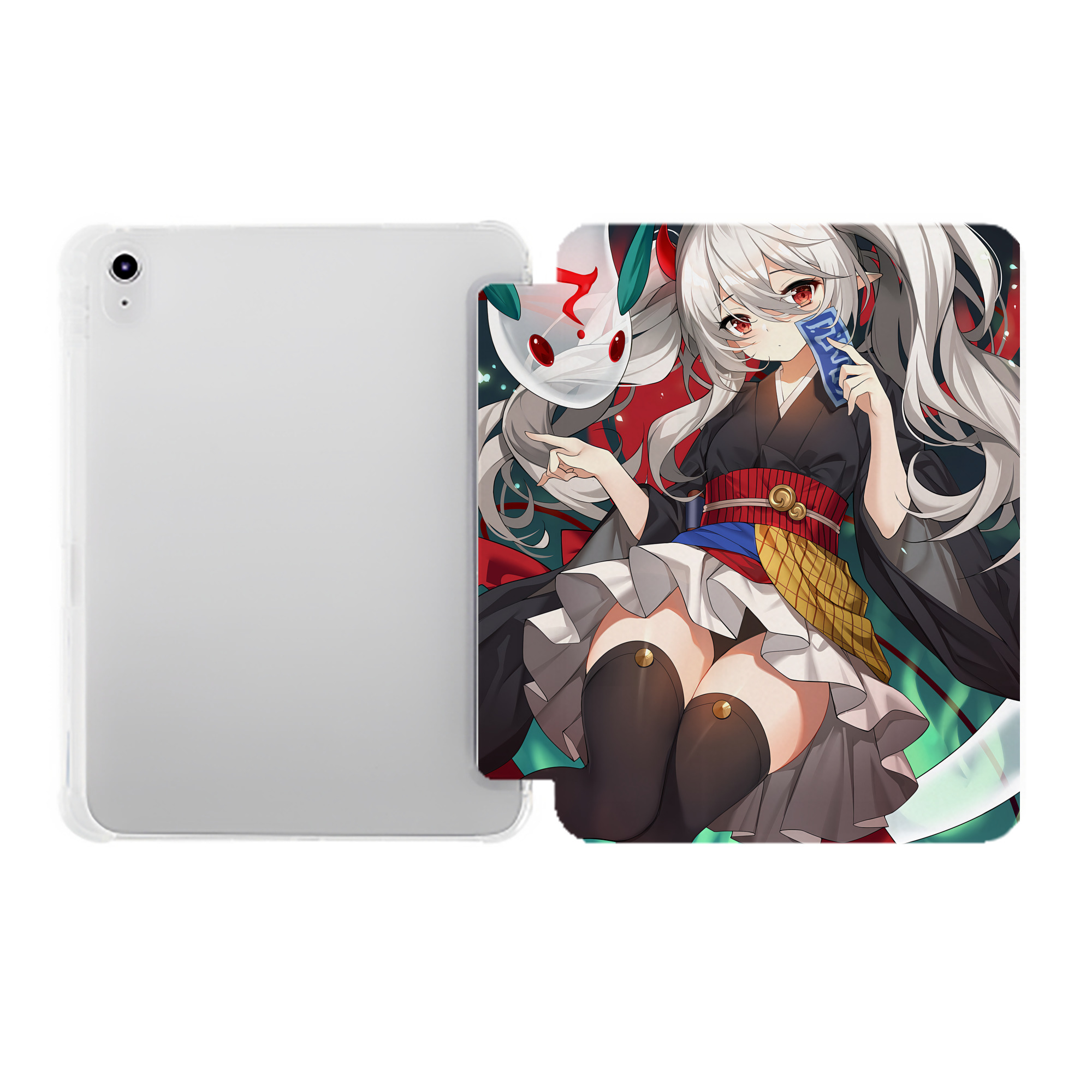 （画像用） 遊☆戯☆王 Yu-Gi-Oh! IPad ケース ペン収納付き 三つ折りスタンド PUレザー×シリコン 対応機種9.5/10.5/10.9インチ